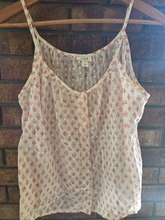 a.n.a Tops - a.n.a. Lightweight Cotton Patterned Top Size XS